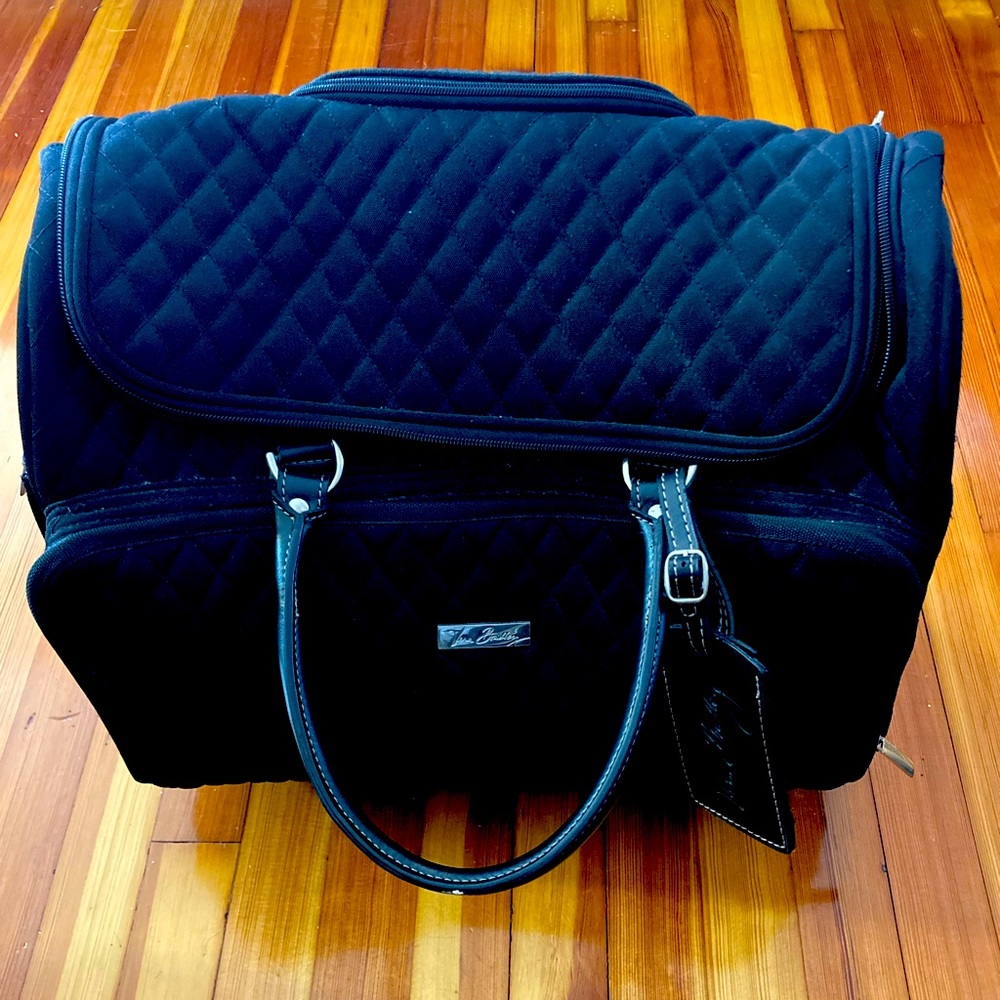 Vera Bradley quilted rolling carry on